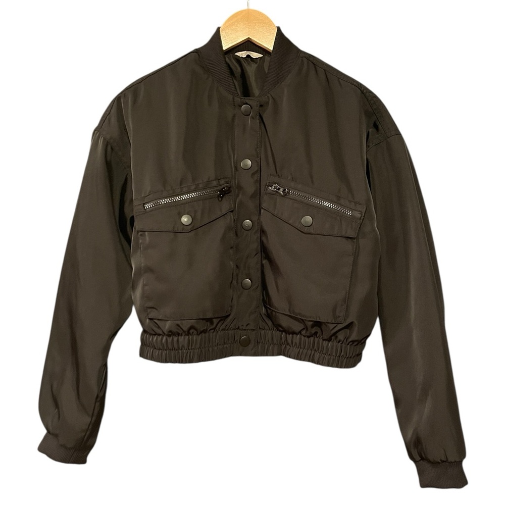 Stylish Black Bomber Jacket for Women - Picture 2 of 3